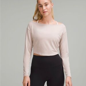 Lululemon Cupro Boatneck Cropped
Long-Sleeve Shirt NWT Adaptive Pink